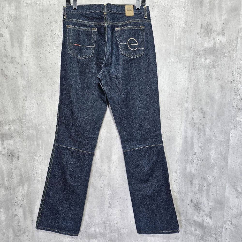 Vintage 90s Y2K Ecko Red Jrs 7 Tall Dark Wash Denim Loose Straight Jeans Street - Picture 2 of 6